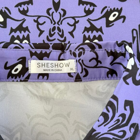 The Haunted Mansion Novelty Glow in the Dark Short Sleeve Oversized Mens Shirt - Picture 5 of 7